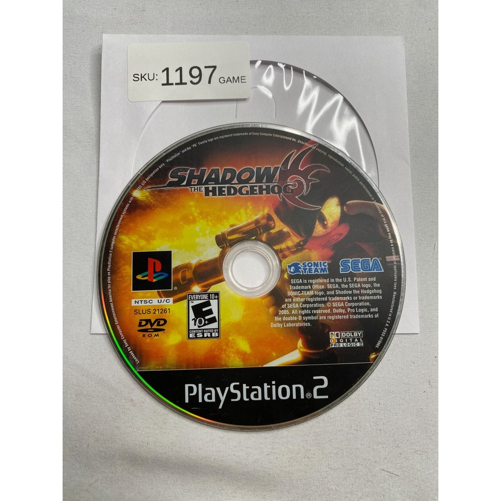 Shadow the Hedgehog Sony PlayStation 2